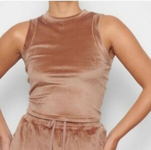 SKIMS Velour Crew Neck Tank Size 3X Sienna crewneck Top NWT